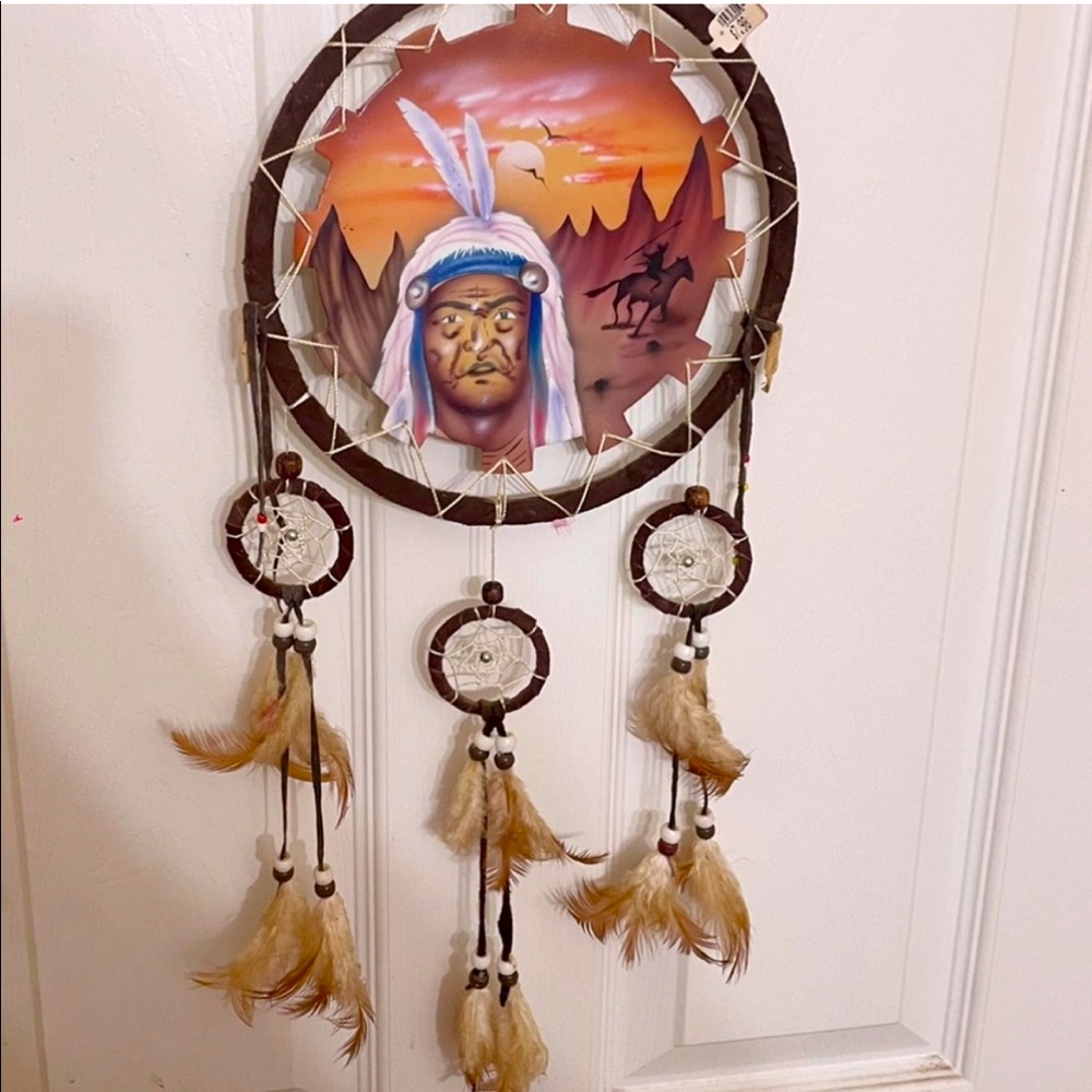 🌻hp🌻 Vintage Portrait Dreamcatcher // Approx. 7x20”